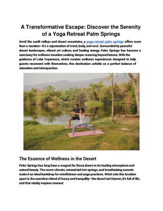 A Transformative Escape_ Discover the Serenity of a Yoga Retreat Palm Springs