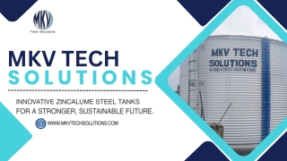 Zinc Aluminium Water Storage Tanks Manufacturers  MKV Tech