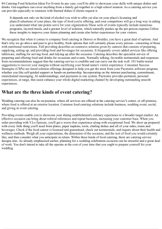 What Is Included In A Wedding Food Catering Bundle? Chef's Blog