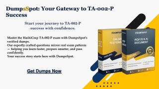 DumpsSpot: Your Reliable Partner for TA-002-P Exam Success