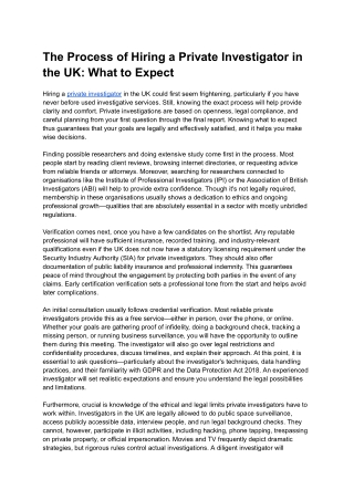 The Process of Hiring a Private Investigator in the UK_ What to Expect