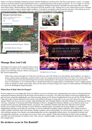 Interior Vs Outside Wedding Celebrations Indoor Outdoor Wedding Venues Pros And