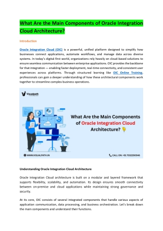 Oracle Integration Cloud Course - OIC Training
