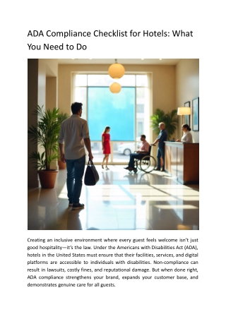 ADA Compliance Checklist for Hotels_ What You Need to Do