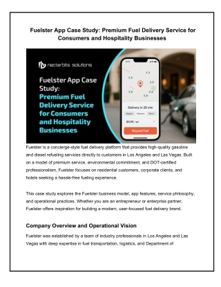Fuelster App Case Study_ Premium Fuel Delivery Service for Consumers and Hospitality Businesses.