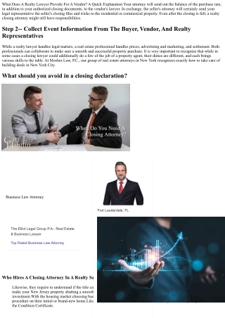 What Does A Realty Closing Lawyer Do?