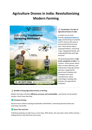 Agriculture Drone Sprayer Manufacturer India | Know Drone Sprayer Price India