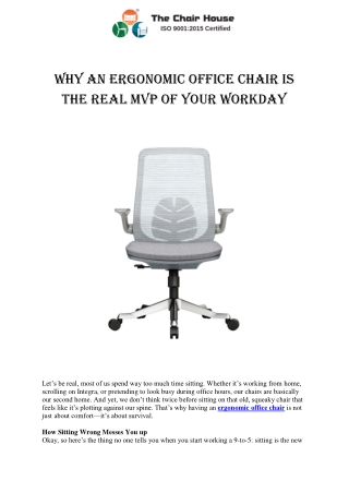 Why Everyone’s Suddenly Obsessed with Ergonomic Office Chairs