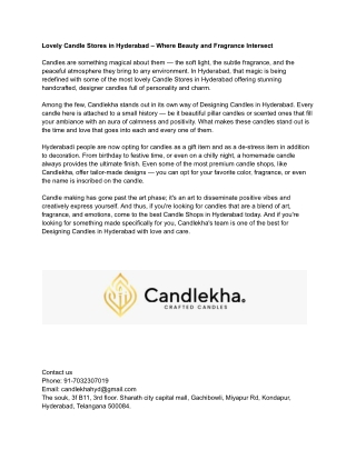 best candles in hyderabad