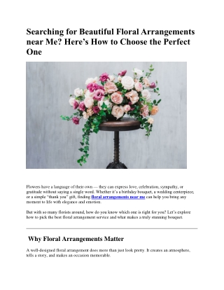 Floral Arrangements near Me