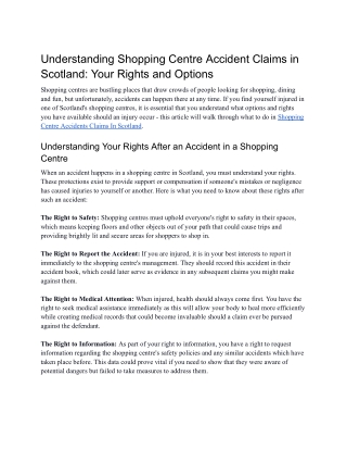 Shopping Centre Accident Claims in Scotland_ Your Rights and Options