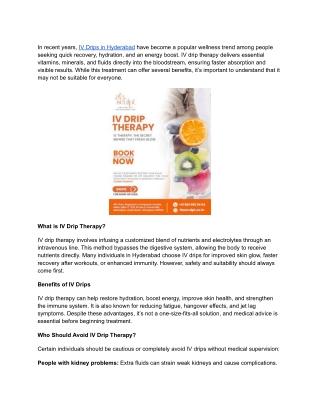 IV Drips in Hyderabad