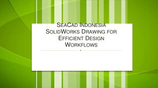 SeaCad Indonesia SolidWorks Drawing for Efficient Design Workflows
