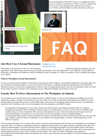 Just How Do You Prove Unwanted Sexual Advances?