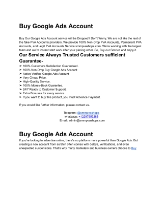 Buy Google Ads Account