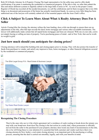What Does A Realty Closing Lawyer Do?