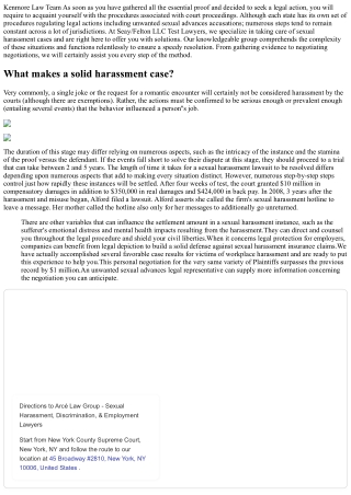 Sex Harassment Retaliation Overview