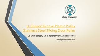 High Quality U-shaped Groove Plastic Pulley Stainless Steel Sliding Door Roller Zelanghardware