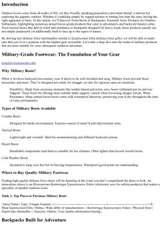 Trekkers— Crucial Service Apparel– Across Ranger Boots Through to Hydration Pack