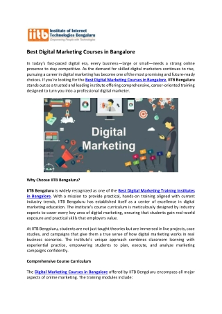 Best Digital Marketing Courses in Bangalore-Nov03