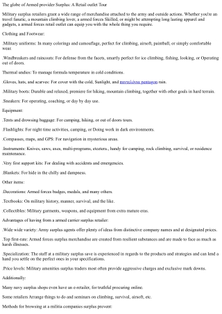 Escape the Ordinary: Embark on an Adventure with Military Surplus Gear