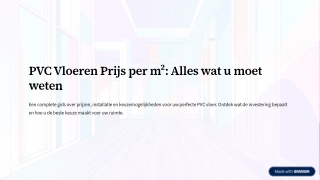 PVC Vloeren Prijs per M2 | Vind de Beste Deal