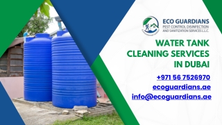 Professional Water Tank Cleaning in Dubai by Eco Guardian
