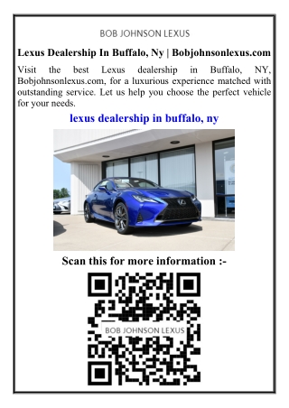 Lexus Dealership In Buffalo Ny  Bobjohnsonlexus.com