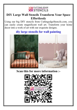 DIY Large Wall Stencils Transform Your Space Effortlessly