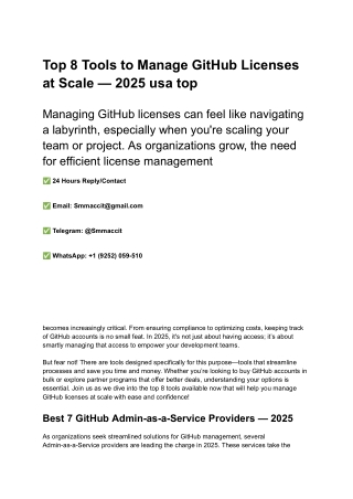 Top 8 Tools to Manage GitHub Licenses at Scale — 2025 usa top