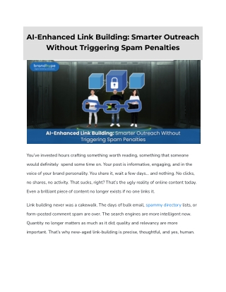 AI-Enhanced Link Building_ Smarter Outreach Without Triggering Spam Penalties