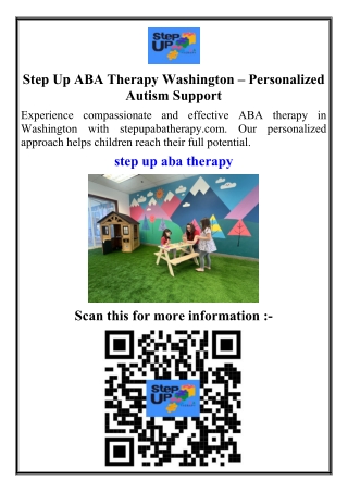 Step Up ABA Therapy Washington – Personalized Autism Support