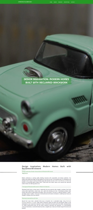 DESIGN INSPIRATION MODERN HOMES BUILT WITH RECLAIMED BRICKWORK