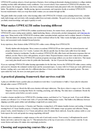 UPWEALTH Online Learning: Study Plans and Productivity Hacks