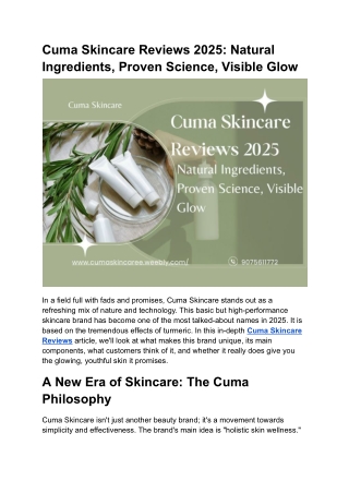 Cuma Skincare Reviews: How Minimalist Formulas Deliver Maximum Results