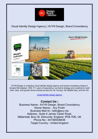 Visual Identity Design Agency | AVY® Design, Brand Consultancy.