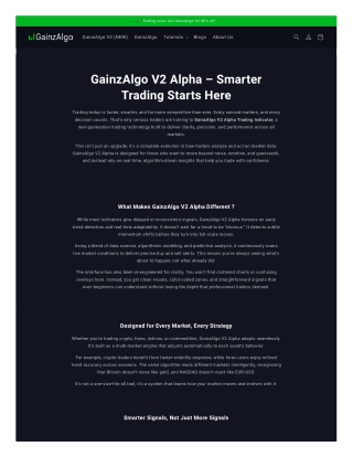 Gainzalgo V2 Alpha Indicator