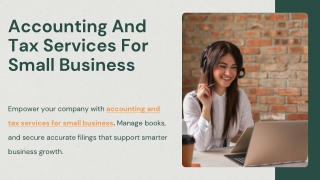 Accounting And Tax Services For Small Business