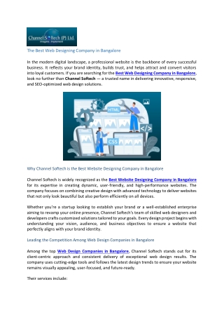 The Best Web Designing Company in Bangalore-nov3