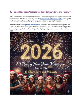 80 Happy New Year Messages for 2026 to Share Love and Positivity