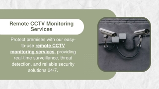 Remote CCTV Monitoring Services