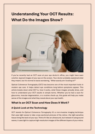 Inside Your OCT Report: How to Read and Understand the Images