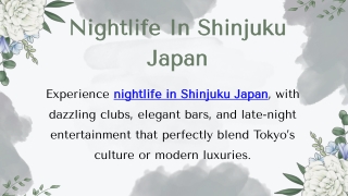 Nightlife In Shinjuku Japan