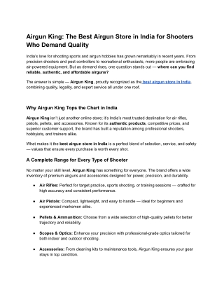 best airgun king in india