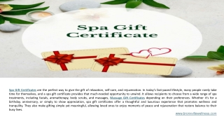 Relaxing Massage Gift Certificates