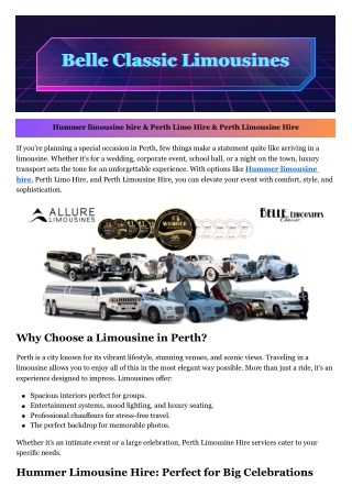 Hummer limousine hire