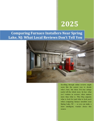 Comparing Furnace Installers Near Spring Lake