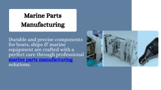 Marine Parts Manufacturing