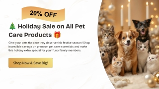 Holiday Sale - Big Savings with PetCareClub! - 20% OFF on All Products