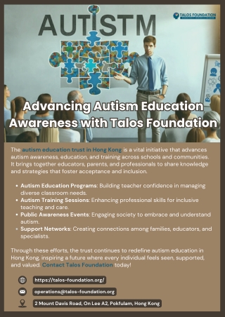 Advancing Autism Education Awareness with Talos Foundation